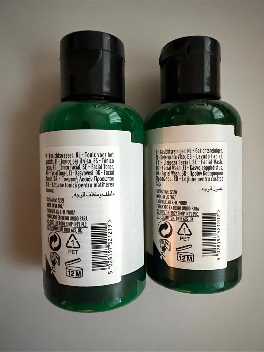 The Body Shop Tea Tree Skin Clearing Facial Wash & Mattifying Toner- Travel Size